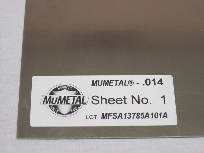 Mu METAL Stress Annealed Sheet